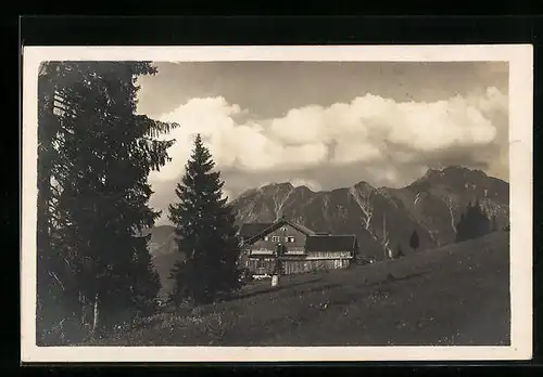 AK Oberstdorf, Alpenhotel Schönblick auf Schrattenwang