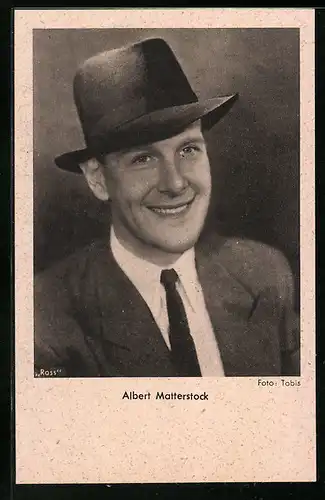 AK Schauspieler Albert Matterstock mit Hut