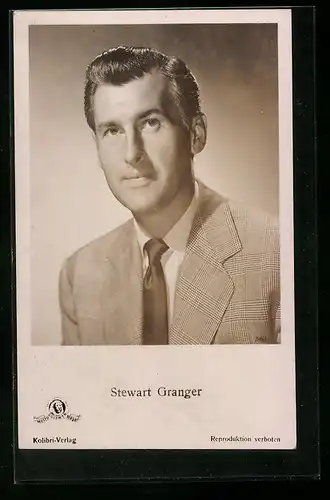 AK Schauspieler Stewart Granger im Anzug