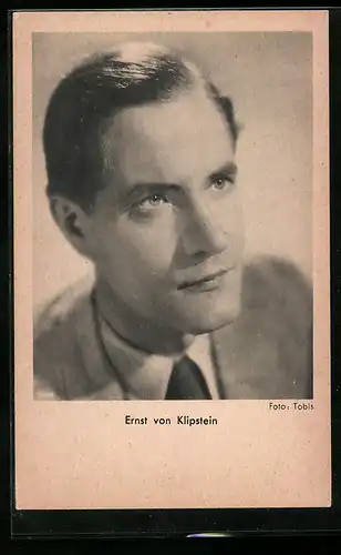 AK Schauspieler Ernst von Klipstein mit ernstem Blick