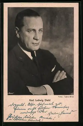 AK Schauspieler Karl Ludwig Diehl mit strengem Blick