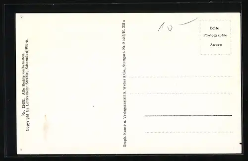 AK St. Chrischona, Ortspartie, Fliegeraufnahme