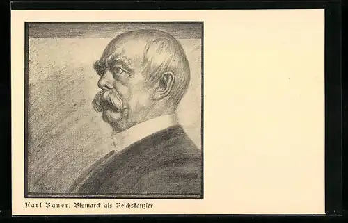 AK Bismarck als Reichskanzler, Portrait