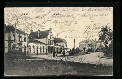 AK Rastatt, Bahnhof mit Anlagen