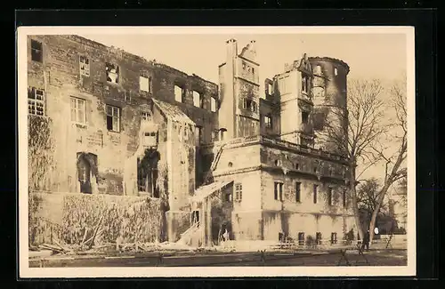 AK Stuttgart, Brand des Alten Schlosses 1931