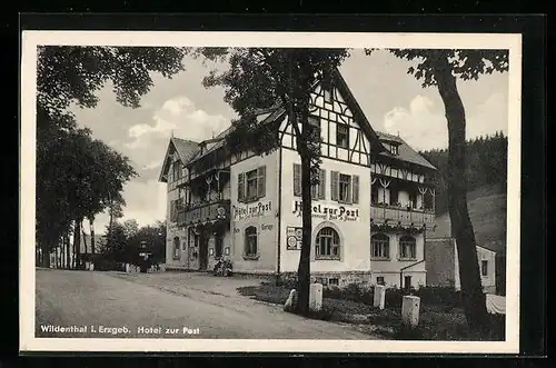 AK Wildenthal i. Erzgeb., Hotel zur Post