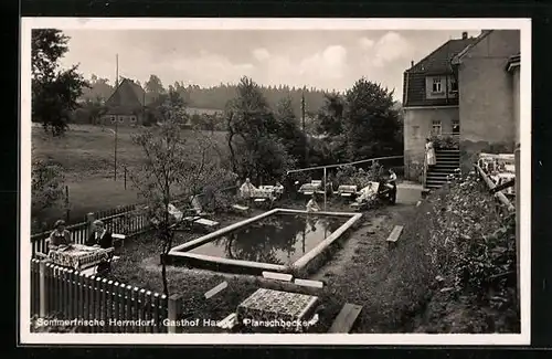 AK Herrndorf, Gasthof Hasse, Plantschbecken