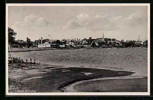 AK Lübeck-Schlutup, Blick auf den Ort
