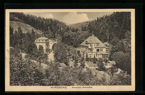 AK Wirsberg, Kuanstalt Adlerhütte aus der Vogelschau