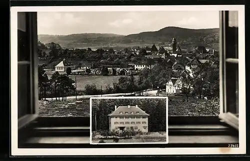 AK Weismain, Gauführerschule Bayer. Ostmark 1 mit Blick in die Stadt