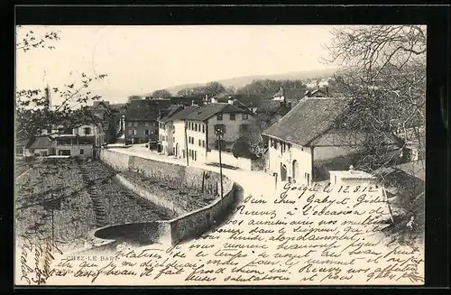 AK Chez-le-Bart, Ortspartie mit Strasse