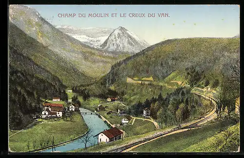 AK Champ du Moulin, Ortsansicht mit Creux du Vain