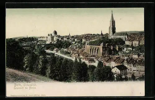 AK Bern, Südansicht mit Kirche