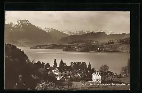 AK Stans, Seeburg mit dem Stanserhorn