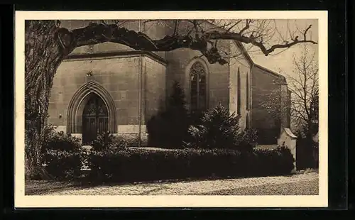 AK Burgdorf, Kirche mit Bäumen