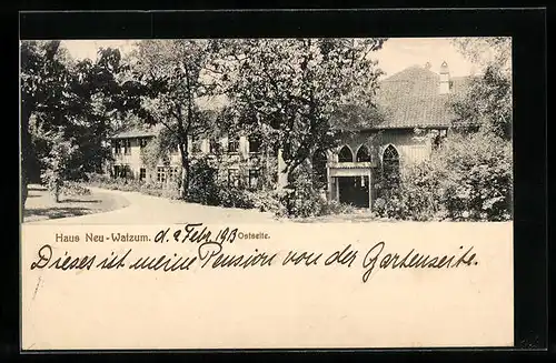 AK Wolfenbüttel, Haus Neu-Watzum, Ostseite