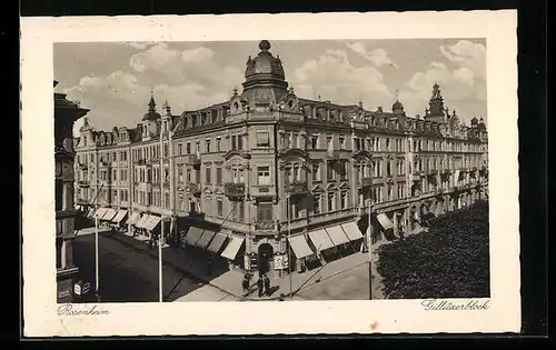 AK Rosenheim, Gillitzerblock aus der Vogelschau