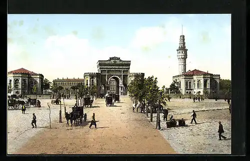 AK Constantinople, Entrèe et Tour du Sèraskièrat