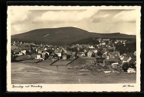 AK Braunlage, Ortsansicht mit Wurmberg