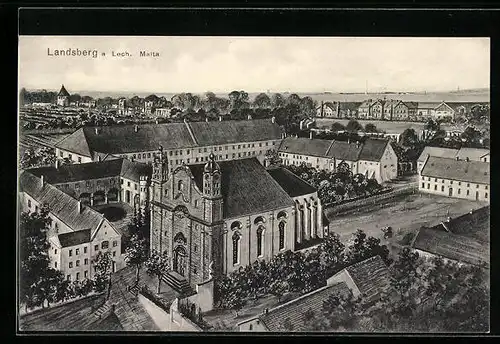 AK Landsberg a. Lech, Ortsansicht mit Malta aus der Vogelschau