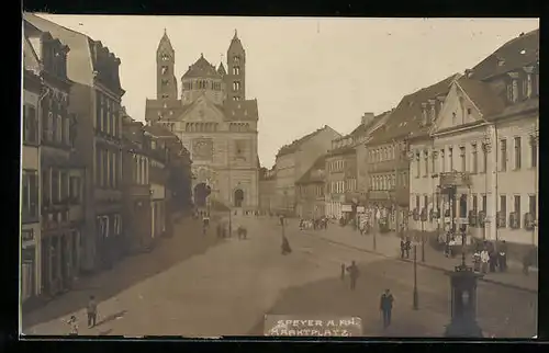 AK Speyer a. Rh., Marktplatz