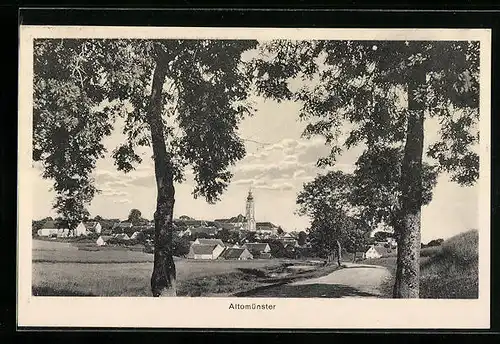 AK Altomünster, Ortsansicht vom Weg aus