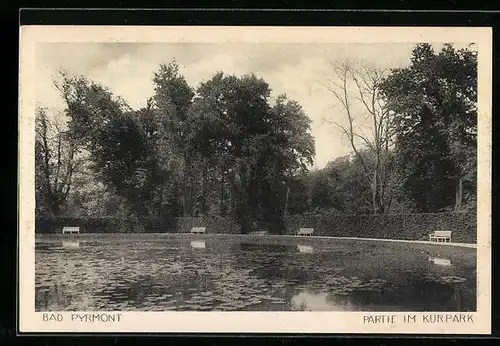 AK Bad Pyrmont, Partie im Kurpark