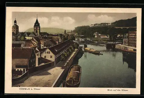AK Hameln a. Weser, Blick auf die Weser