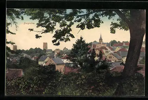 AK Kohren, Ortsansicht mit Burgruine