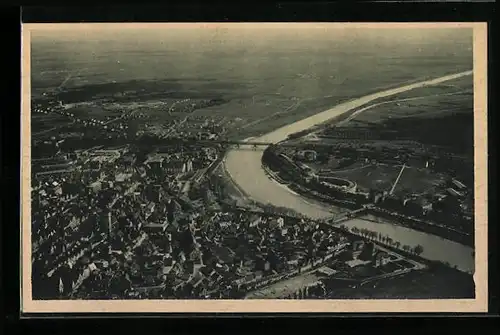 AK Ingolstadt, Totalansicht vom Flugzeug aus