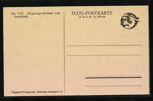 AK Ingolstadt, Totalansicht vom Flugzeug aus