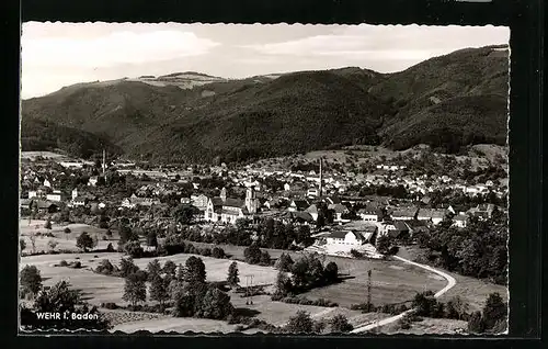 AK Wehr in Baden, Totalansicht aus der Vogelschau