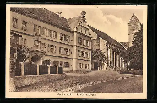 AK Buchau a. F., Schloss und Kirche