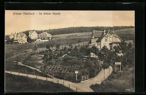 AK Altenau (Oberharz), Teilansicht im kleinen Okertal