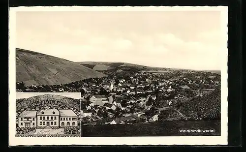 AK Waldrach /Ruwertal, Ortsansicht und Hotel Waldracher Hof