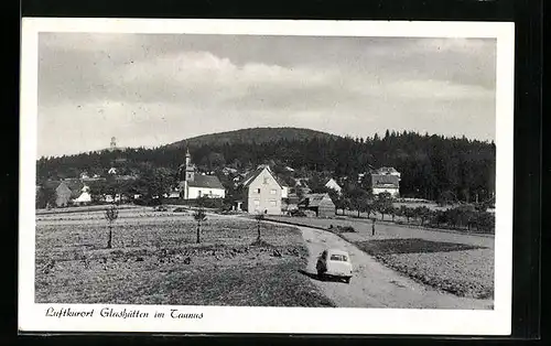 AK Glashütten im Taunus, Ortsansicht vom Weg aus