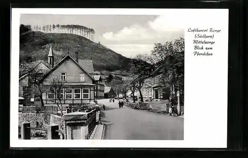 AK Zorge (Südharz), Mittelzorge mit Blick zum Pferdchen