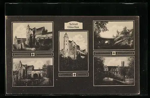 AK Glauchau, Fünf Ansichten vom Schloss