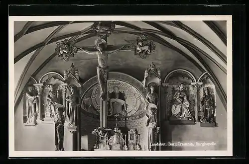 AK Landshut, Burgkapelle in der Burg Trausnitz