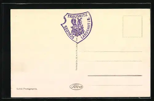 AK Landshut in Bayern, Hof der Burg Trausnitz