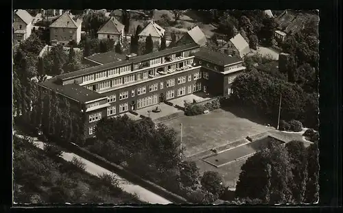 AK Bad Pyrmont, Kurheim der AOK Berlin vom Flugzeug aus