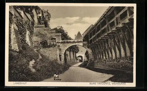AK Landshut, Wehrgang in der Burg Trausnitz