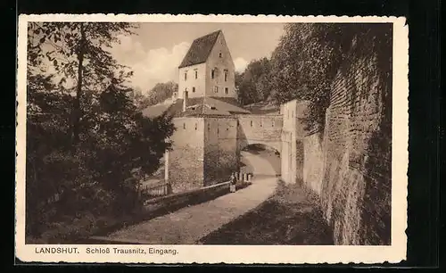 AK Landshut, Eingang zum Schloss Trausnitz