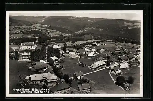 AK Höchenschwand i. Schwarzwald, Totalansicht vom Flugzeug aus