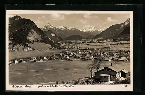 AK Pfronten /Allgäu, Blick vom Milchhäusl zur Zugspitze