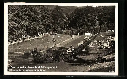 AK Schlangenbad, Das deutsche Nervenbad, Thermal-, Schwimm- und Luftbad