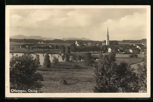 AK Obing, Ortsansicht im Chiemgau