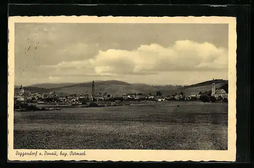 AK Deggendorf a. Donau, Ortsansicht aus der Ferne
