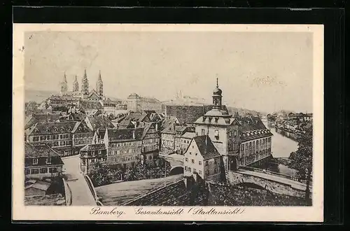 AK Bamberg, Gesamtansicht der Stadt