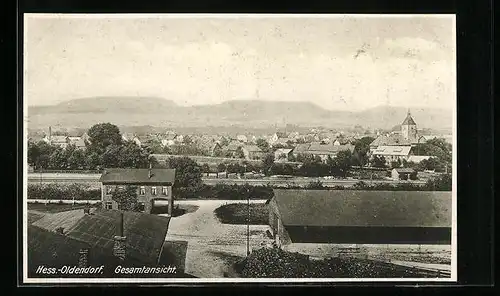 AK Hess.-Oldendorf, Gesamtansicht aus der Vogelschau